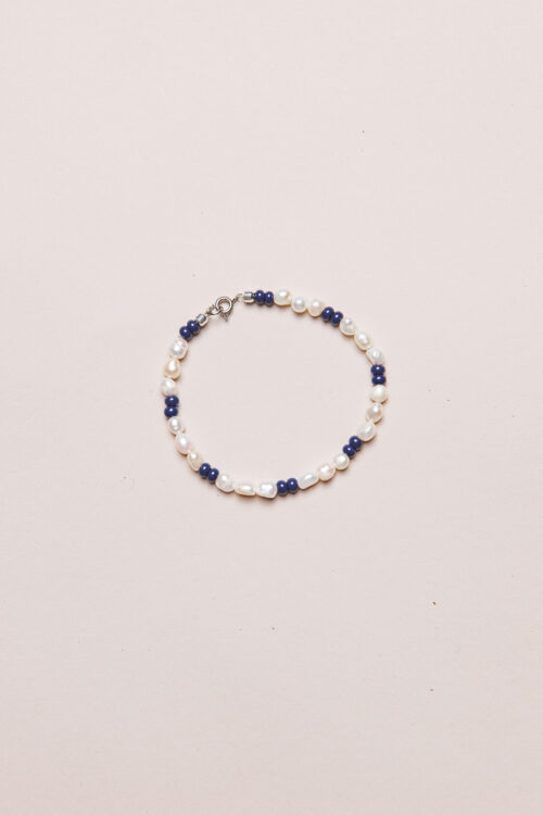 parelpracht blauw armband